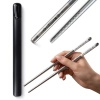 Metalowe Pałeczki do sushi 24 cm z Etui - 2 sztuki