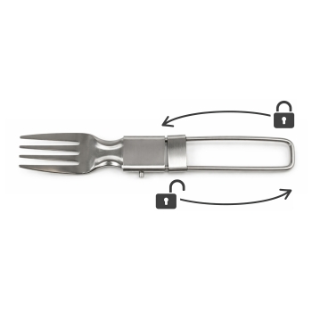 Składane sztućce turystyczne 3w1 (nóż + widelec + łyżka) Niezbędnik w etui