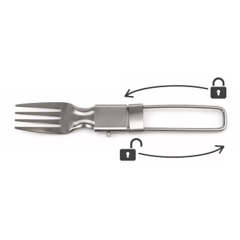 Składane sztućce turystyczne 3w1 (nóż + widelec + łyżka) Niezbędnik w etui