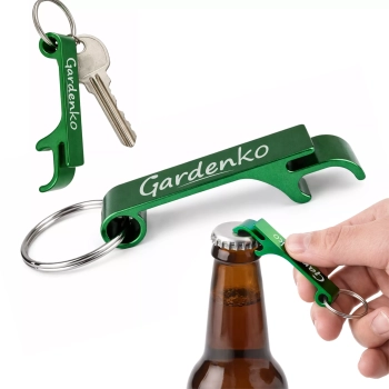 Brelok do kluczy 3w1 - Aluminiowy Otwieracz do piwa, butelek i puszek