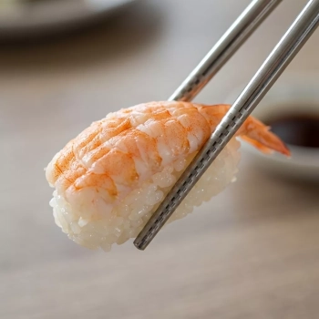 Metalowe pałeczki do sushi 24 cm z Etui - 10 sztuk