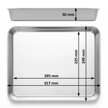 Blacha do pieczenia ze stali nierdzewnej 31x24x5 cm