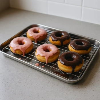 Blacha do pieczenia z kratką chłodzącą ze stali nierdzewnej 26x20 cm