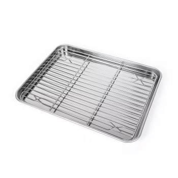 Blacha do pieczenia z kratką chłodzącą ze stali nierdzewnej 31x24 cm
