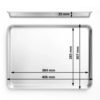 Blacha do pieczenia z kratką chłodzącą ze stali nierdzewnej 40x30 cm