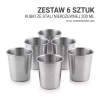 Kubki ze stali nierdzewnej 200 ml - 6 sztuk - Nietłukące, Małe, Lekkie