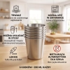 Kubki ze stali nierdzewnej 200 ml - 6 sztuk - Nietłukące, Małe, Lekkie