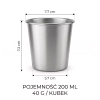 Kubki ze stali nierdzewnej 200 ml - 6 sztuk - Nietłukące, Małe, Lekkie