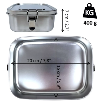 Pojemnik na śniadanie Lunch Box Menażka Śniadaniówka Pudełko ze Stali 1,5L