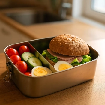 Pojemnik na śniadanie Lunch Box Menażka Śniadaniówka Pudełko ze Stali 1,5L