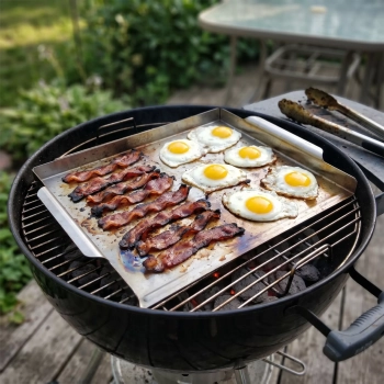 Płyta grillowa do burgerów 39,4 x 29,1 cm - Plancha na grilla ze stali nierdzewnej