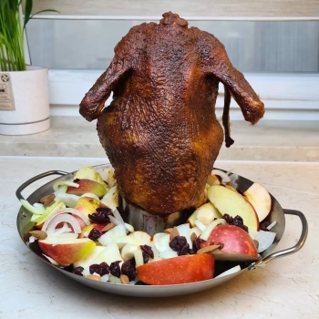 Stojak do pieczenia kurczaka w całości do grilla lub piekarnika