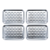 Zestaw Wielorazowa Tacka Do Grilla Ze Stali Nierdzewnej 34,7 x 24,6 cm Gardenko - 4 sztuki