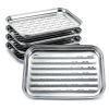 Zestaw Wielorazowa Tacka Do Grilla Ze Stali Nierdzewnej 34,7 x 24,6 cm Gardenko - 5 sztuk
