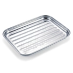 Wielorazowa Tacka Do Grilla Ze Stali Nierdzewnej 34,7 x 24,6 cm Gardenko