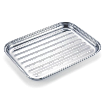 Wielorazowa Tacka Do Grilla Ze Stali Nierdzewnej 34,7 x 24,6 cm Gardenko