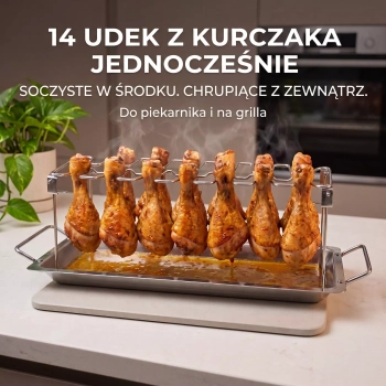 Uchwyt do pieczenia udek z kurczaka do grilla lub piekarnika