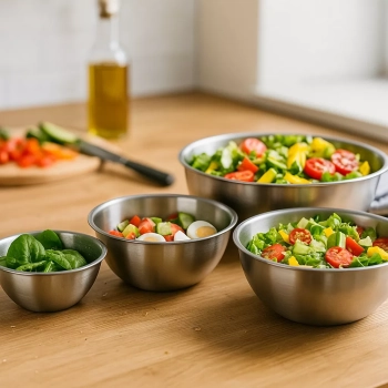 Zestaw Misek kuchennych ze stali nierdzewnej 4 sztuki