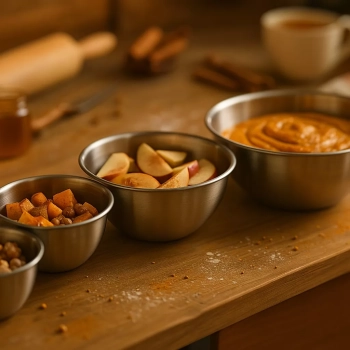 Zestaw Misek kuchennych ze stali nierdzewnej 4 sztuki