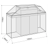 Wodoodporny Pokrowiec Na Grill Plandeka na Meble Ogrodowe 145 x 60 x 118 cm