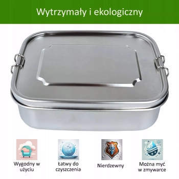 Pojemnik na śniadanie Lunch Box Menażka Śniadaniówka Pudełko ze Stali 1,5L