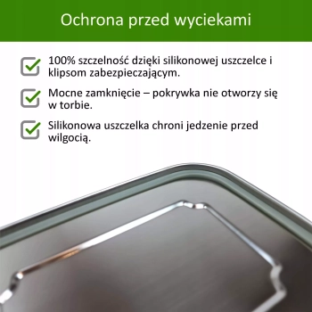 Pojemnik na śniadanie Lunch Box Menażka Śniadaniówka Pudełko ze Stali 1,5L
