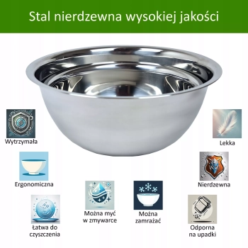 Miska Kuchenna Stalowa Metalowa Stal nierdzewna Miski Zestaw Misek 4 sztuki