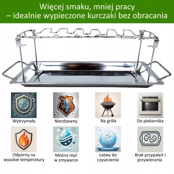 Uchwyt na udka kurczaka do Grilla Piekarnika Ruszt Stojak do pieczenia udek