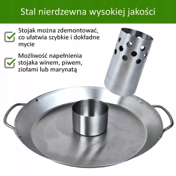 Stojak do pieczenia całego Kurczaka Indyk Ruszt na Grilla Piekarnika Uchwyt