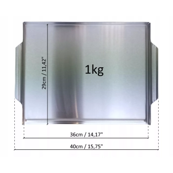 Płyta grillowa 40x29cm Taca na grilla do burgerów Tacka Stal nierdzewna