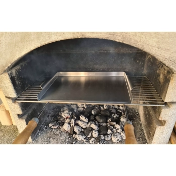 Płyta grillowa 40x29cm Taca na grilla do burgerów Tacka Stal nierdzewna