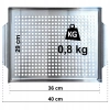 Tacka do grilla 40x29cm Taca do warzyw Płyta grillowa Stal nierdzewna Ruszt