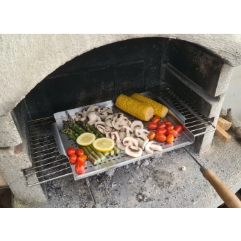 Tacka do grilla 40x29cm Taca do warzyw Płyta grillowa Stal nierdzewna Ruszt